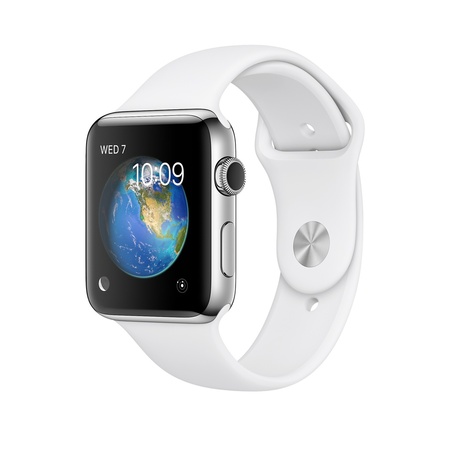 Stainless Steel White Sport Band 42mm Series 2