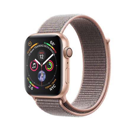 Apple Watch Gold Aluminum Case with Pink Sand Sport Loop 44mm Series 4 GPS