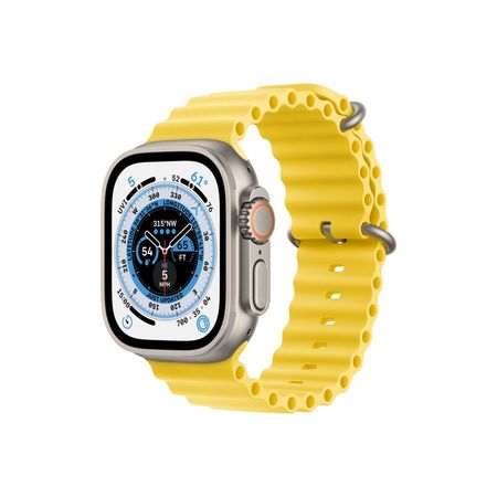 Apple Watch Ultra GPS + Cellular 49mm Titan Case with Yellow Ocean Band
