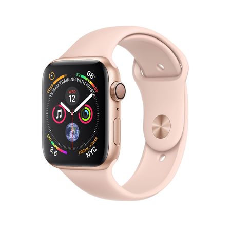 Apple Watch Gold Aluminum Case with Pink Sand Sport Band 44mm Series 4 GPS
