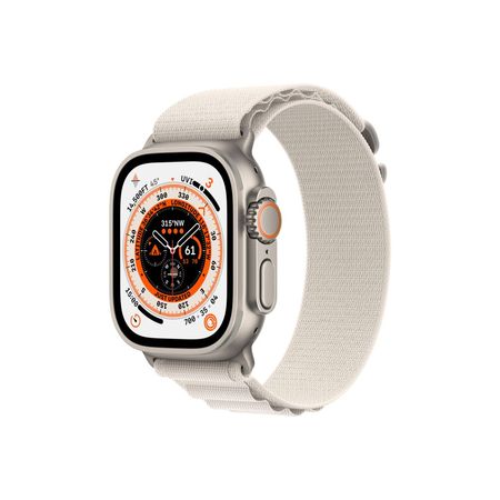 Apple Watch Ultra GPS + Cellular 49mm Titan Case with Starlight Alpine Loop