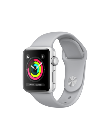 Apple Watch Silver Aluminum Case with Fog Band 38mm Series 3 GPS