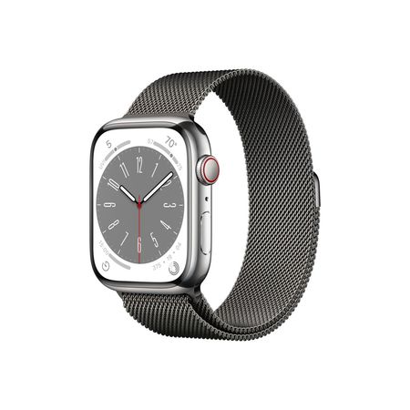 Apple Watch Series 8 GPS + Cellular 45mm Graphite Stainless Steel Case with Graphite Milanese Loop