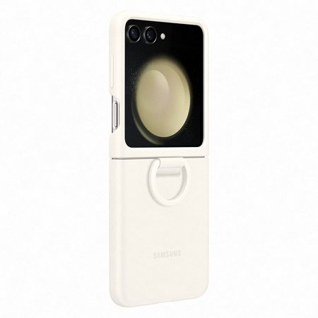 Silicone Cover кейс with Ring за Samsung Galaxy Z Flip 5 - Cream