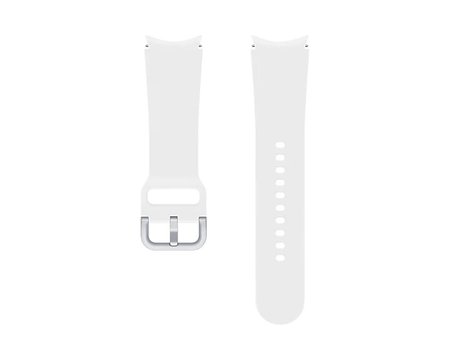 Силиконова каишка Bracelet Sport Band за Samsung Galaxy Watch 4 40/44mm S/M - White