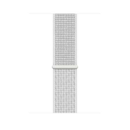 silver aluminium case with summit white nike sport loop