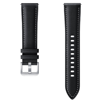 Кожена каишка Stitch Leather Band за Samsung Galaxy Watch 3 R850 20mm - Black