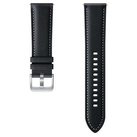 Кожена каишка Stitch Leather Band за Samsung Galaxy Watch 3 R840 22mm - Black