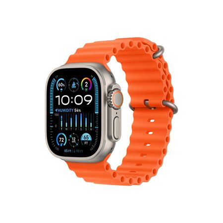 Apple Watch Ultra 2 GPS + Cellular 49mm Titan Case with Orange Ocean Band