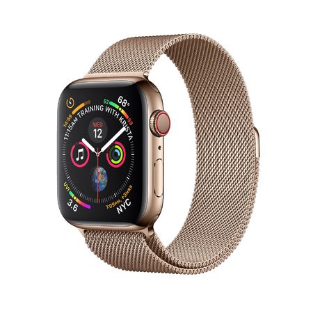 Apple Watch Gold Stainless Steel Case with Gold Milanese Loop 44mm Series 4 GPS + Cellular 