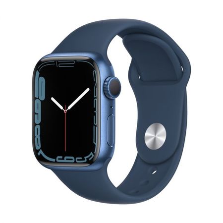 Apple Watch Blue Aluminum Case with Blue Sport Band 45 mm Series 7 