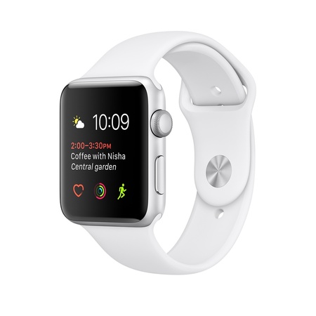 Silver Aluminum White Sport Band 42mm Series 1