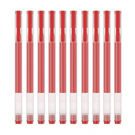 Xiaomi Химикалка Mi High Capacity Gel Pen - 10 броя - червен цвят