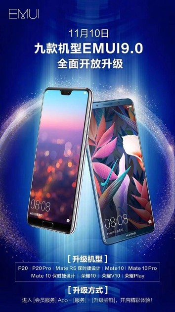 Huawei пускат ъпдейт до EMUI 9 на базата на Android Pie в Китай