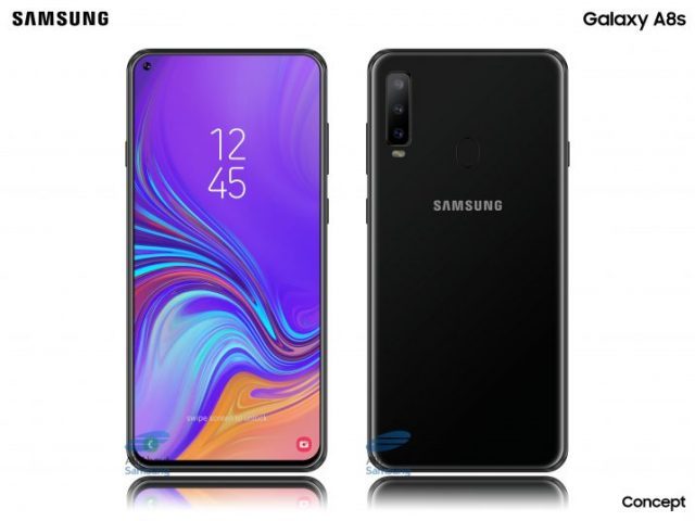 Samsung ще вградят в дисплея предната камера на Galaxy A8s